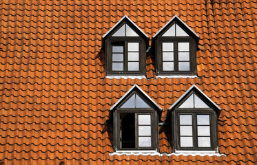 Dach mit Erkern