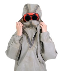 The person with goggles