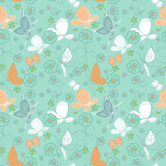 Fototapeta premium butterfly seamless pattern