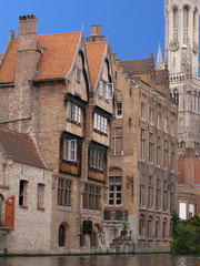 Fototapeta na wymiar medieval houses in Brugge