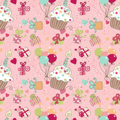 seamless birthday pattern