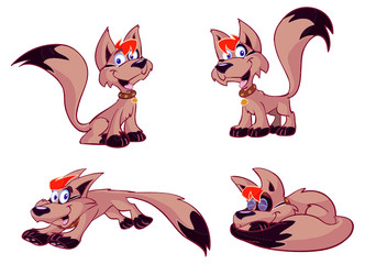 collection of cute dig vector set shepherd