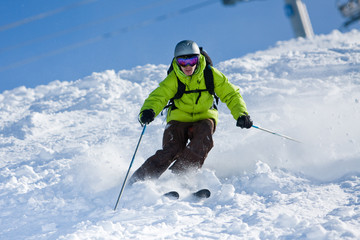 Off-piste skiing