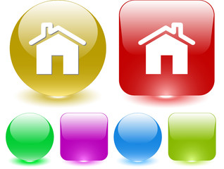 Home. Vector interface element.