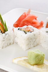 sushi on the plate