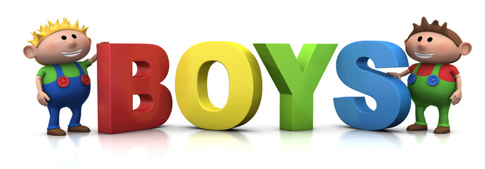 boys with B-O-Y-S letters