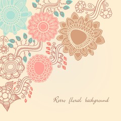 Retro floral background