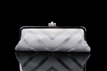 silver clutch purse