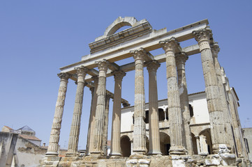 Roman temple of Diana in Merida, Spain