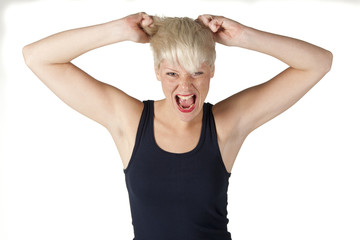 Fototapeta premium woman screaming