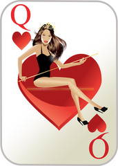 Queen of the Hearts seating on the Throne