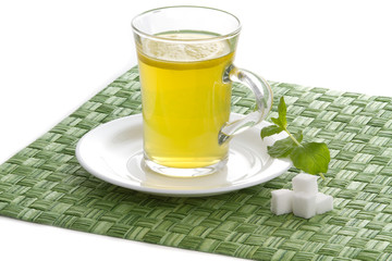 Cup of tea and mint