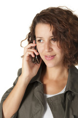 Woman making phone call