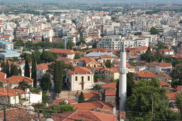 Fototapeta na wymiar Panorama Of Xanthi City, Greece