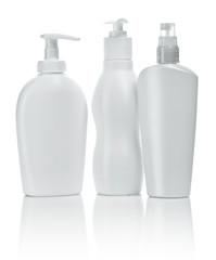 three spray bottles