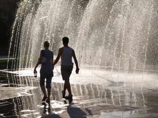 En la fuente
