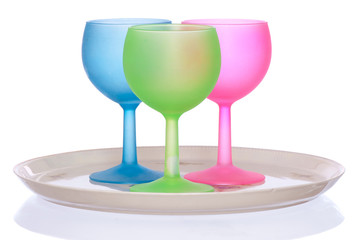 colored wine glasses