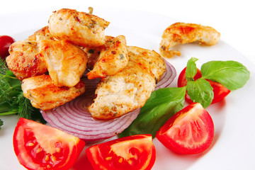 grilled chicken meat