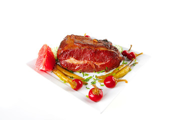 prime beef chunk and peppers