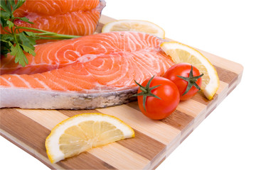 Raw salmon