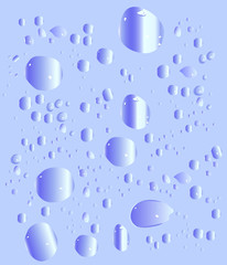 illustration with blue drops