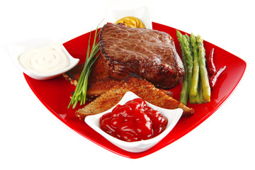 beef chunk dish with seasoning