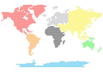 Obraz premium Dotted world map