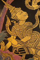 Rama picture lacquer and gilded.