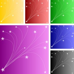 Hintergrund Stars in verschiedenen Farben