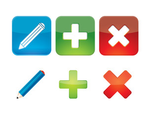 Obraz premium vector glossy icons