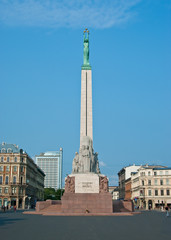Monument of liberty in Riga, Latvia