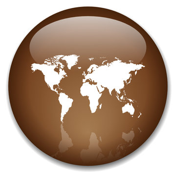 INTERNATIONAL Web Button (world map travel global multicultural)