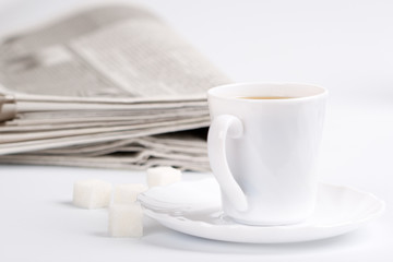 coffee, sugar and newspapers