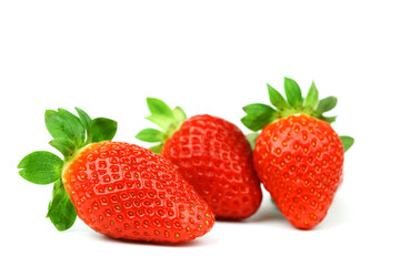 strawberry pile isolated
