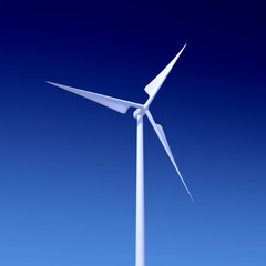 white wind turbine