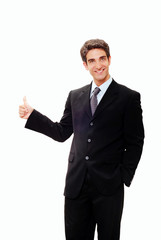 Businessman doing presentation