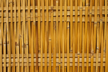 Thai style bamboo house wall