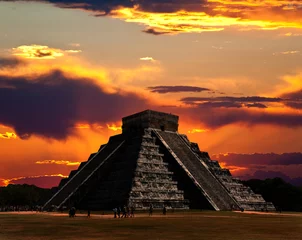 Foto op Plexiglas De tempels van de Chichen Itza-tempel in Mexico © Gary