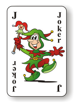 Joker Card Green Red