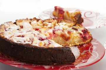 Gourmet Peach and Raspberry Cake