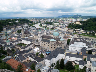 Fototapeta na wymiar Salzburg Austria Aerial View