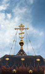 dome with a cross of the Orthodox Church