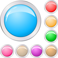Different colors buttons set