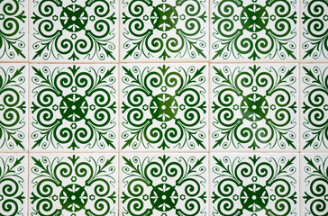 Traditional Portuguese glazed tiles