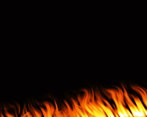 Fototapeta premium Feuer Hintergrund Werbetafel