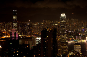 Fototapeta na wymiar Hongkong Nachts
