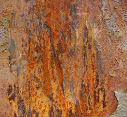 flame like shaped rust pattern