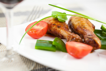 Roast chicken with vegetables