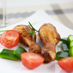 Roast chicken with vegetables