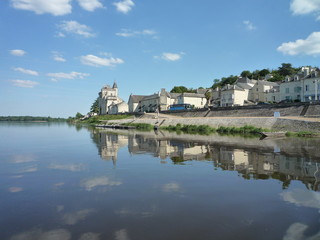 Fototapeta na wymiar Vista desde el río Loira
